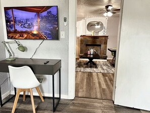 Cozy seating and elegant design invite relaxation in this welcoming living space
