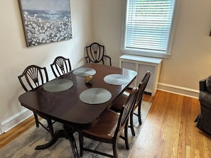 Dining area sits up to 8 people.