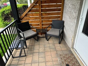Sitting area on the front porch.