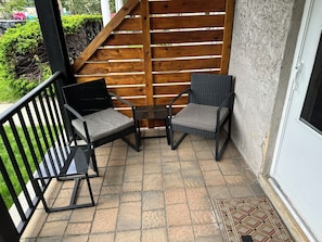 Sitting area on the front porch.