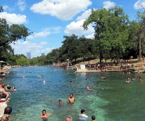 walk to barton spring swim
