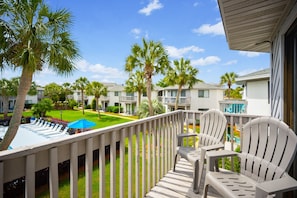 Private Balcony with Pool View