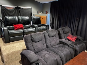 Stadium seating, comfy reclining chairs
