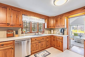 Plenty of counter space for prepping family meals