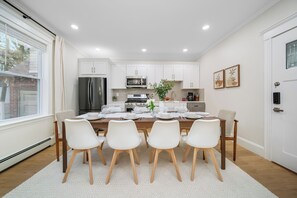 Dining kitchen area for a large group