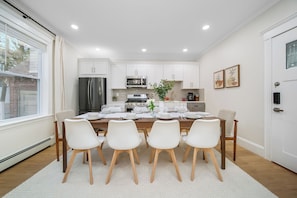 Dining kitchen area for a large group