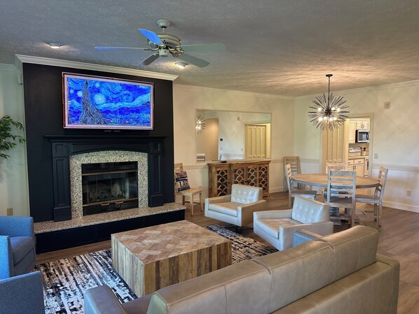 Living room with smart TV