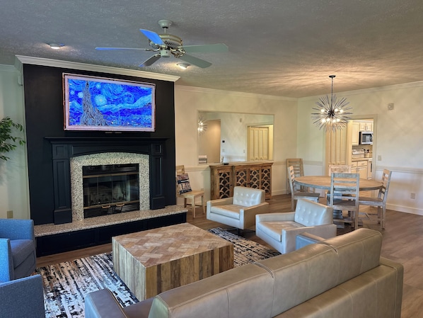 Living room with smart TV