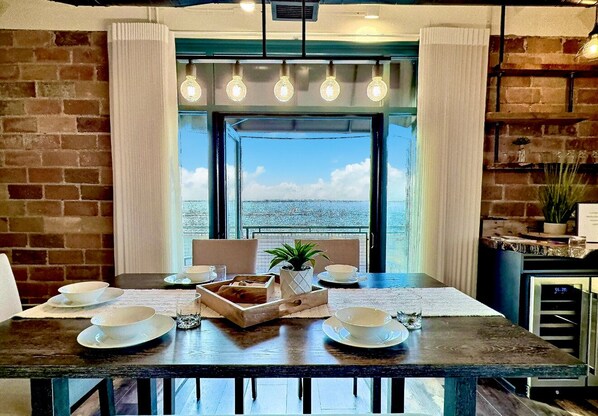 Dining With a View
Open the double doors, let the lake breeze in, and enjoy your meal with a front-row seat to Lake Erie’s horizon. Every bite tastes better with water as your backdrop.