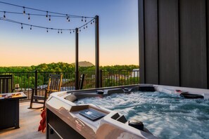 Take a dip in the hot tub after a day of exploring!