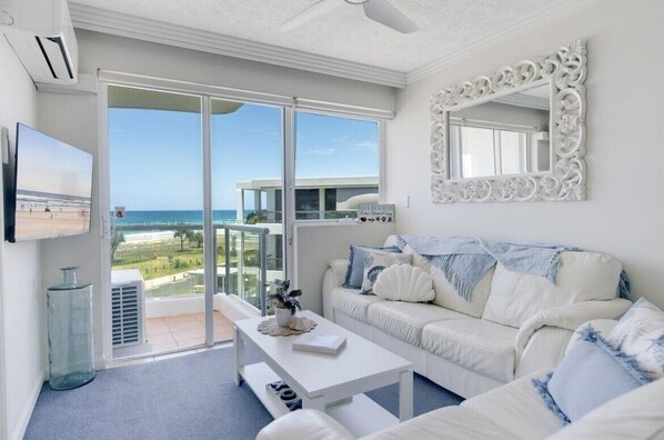 Living Area with Beach Views