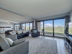 living room and view