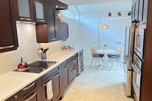 Fully stocked kitchen for your home away from home
