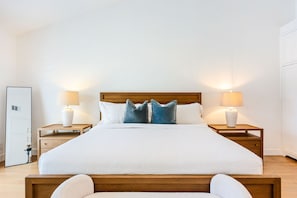 The Master Suite bedroom is just as luxurious and comfortable as the rest of the house.