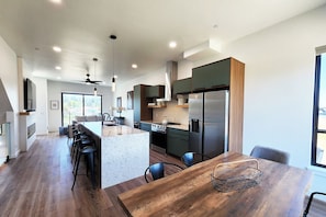 Large open concept living/kitchen/dining.