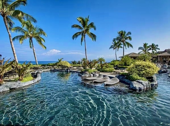 Ocean Front Pools, Fitness Center and Bar & Grill