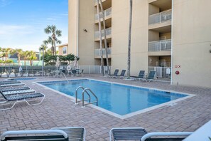 Emerald Dunes Resort pool - it's heated in the cooler months.