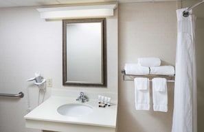 Bathroom with the essential toiletries provided!