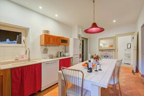 Kitchen and dining area