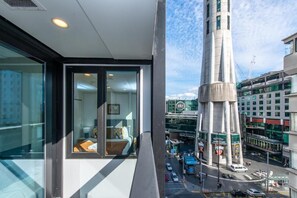 Blick vom Balkon