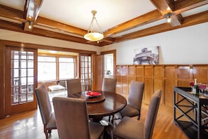 Dining room with vintage charm