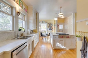 Gourmet kitchen in this Historical home