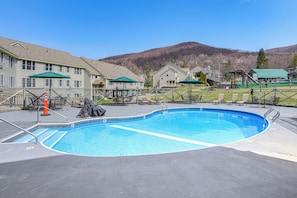 Mountainside Condos at Jiminy Peak Resort | Community Pool Area | 2-Story Condo