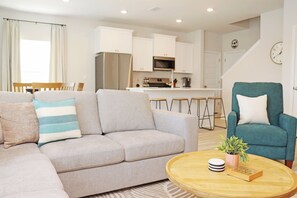 Living Room, Kitchen and Dining Area