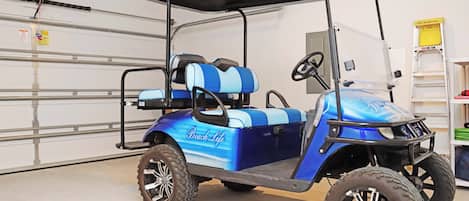 Golf Cart in Enclosed Garage