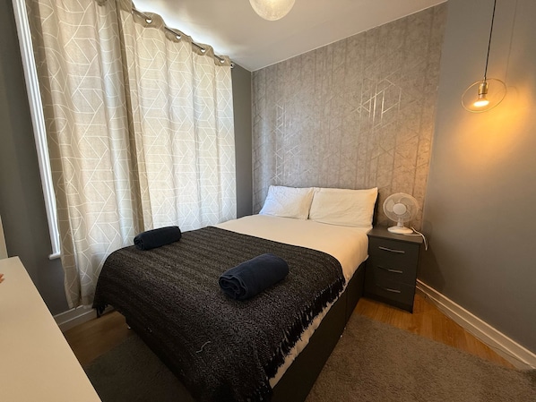 This photo represents bedroom 1 of the flat