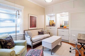 OFFICE / DEN: Located off living room - private & quiet for work or relax & watch the 52" Samsung Oled TV.