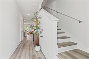 Welcoming entryway with a modern design, offering a stylish first impression