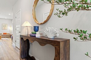 Welcoming entryway with a modern design, offering a stylish first impression 