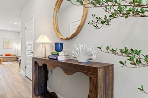 Welcoming entryway with a modern design, offering a stylish first impression