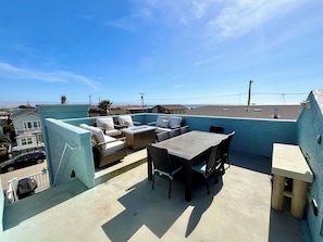 Roof deck is perfect for sunset appetizers or just hanging out to enjoy the fresh air and views