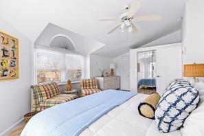 With a comfy queen bed, generous storage, and a calming vibe.