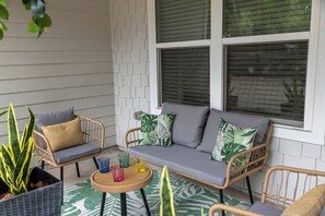 Porch with plush seating