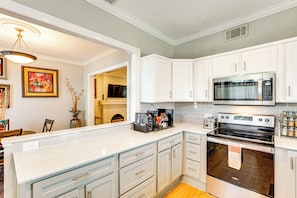 Property Interior | 3-Story Home | Free WiFi | Central A/C & Heating