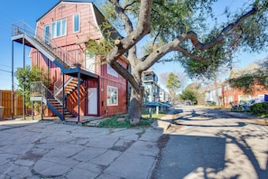 Property Exterior | Balcony w/ Seating