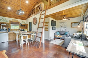 Cabin Interior | 2-Story Property | Open Floor Plan | 3 Wall A/C & Heating Units