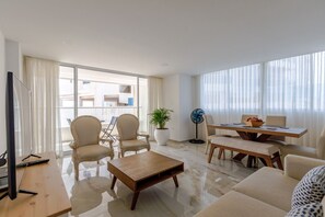Welcome to your cozy new living room! We hope you feel right at home in this space where comfort meets style.