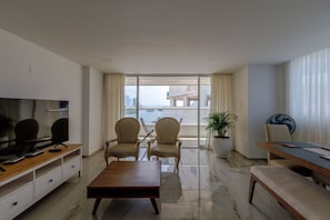 Welcome to your cozy new living room! We hope you feel right at home in this space where comfort meets style.