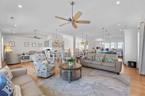 Top-Level Living Room with Deck Access