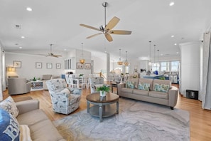 Top-Level Living Room with Deck Access