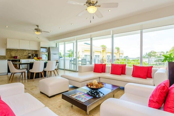 Great space for your group; relax and unwind together.