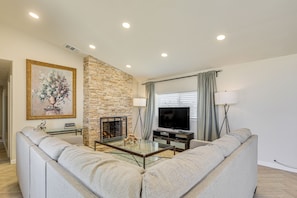 Living Room | Central A/C & Heating | Free WiFi | Single-Story Home