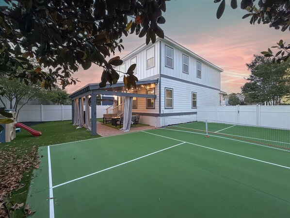 Private Pickelball Court in Backyard