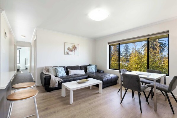 Open plan living, with lovely views from the second floor, overlooking the Glenelg South neighbourhood.