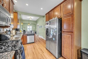 Indoors, Appliance, Refrigerator, Lamp, Hardwood
