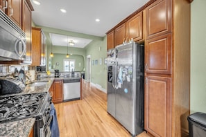 Indoors, Appliance, Refrigerator, Lamp, Hardwood